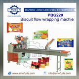 Biscuit flow wrapping machine