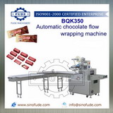 Automatic chocolate flow wrapping machie